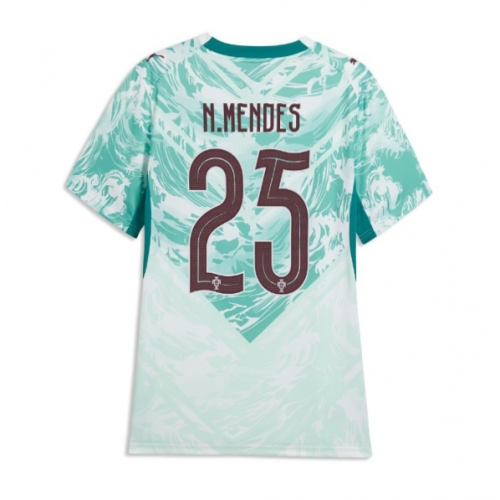 Billige Fotballdrakt Portugal Nuno Mendes #25 Replika Bortedrakt Dame VM 2026 Kortermet Billige Fotballdrakt Portugal Nuno Mendes #25 Replika Bortedrakt Dame VM 2026 Kortermet